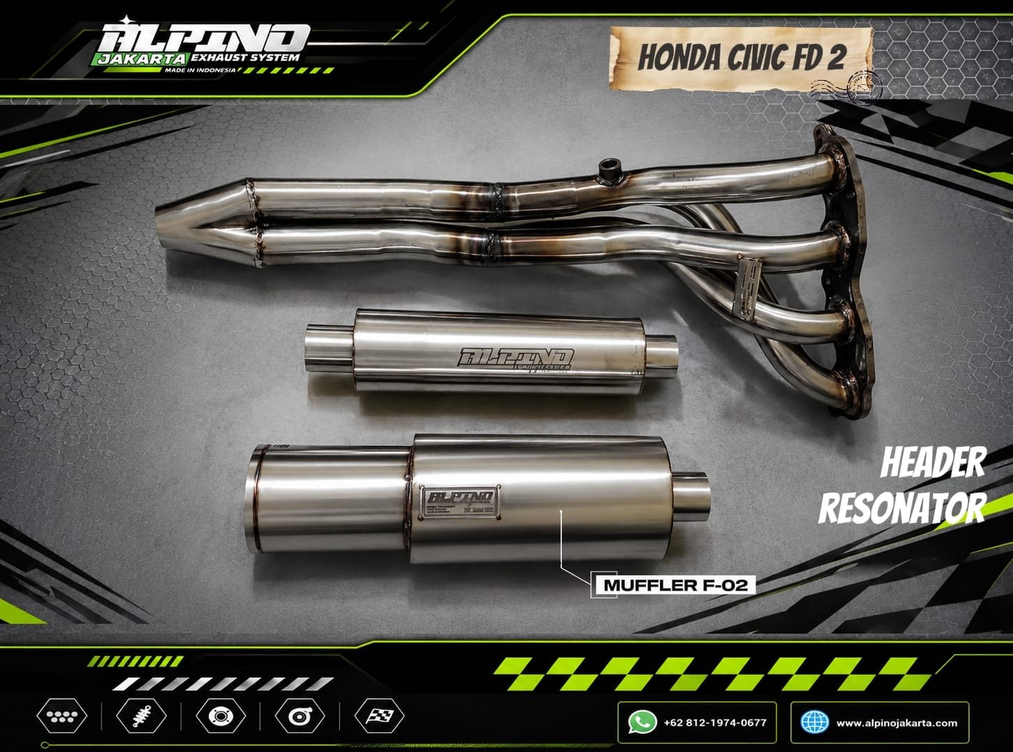 Knalpot Civic fd2